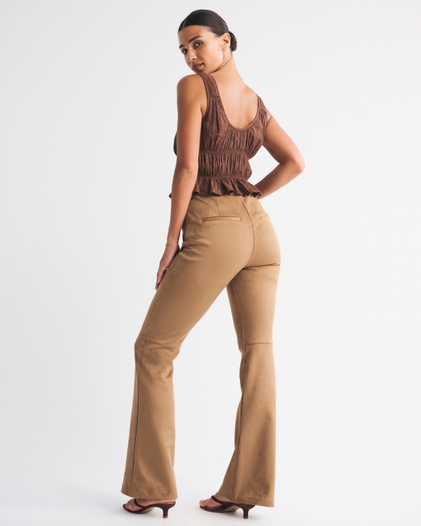 Women's Curve Love High Rise Slim Boot Vegan Suede Pant | Women's