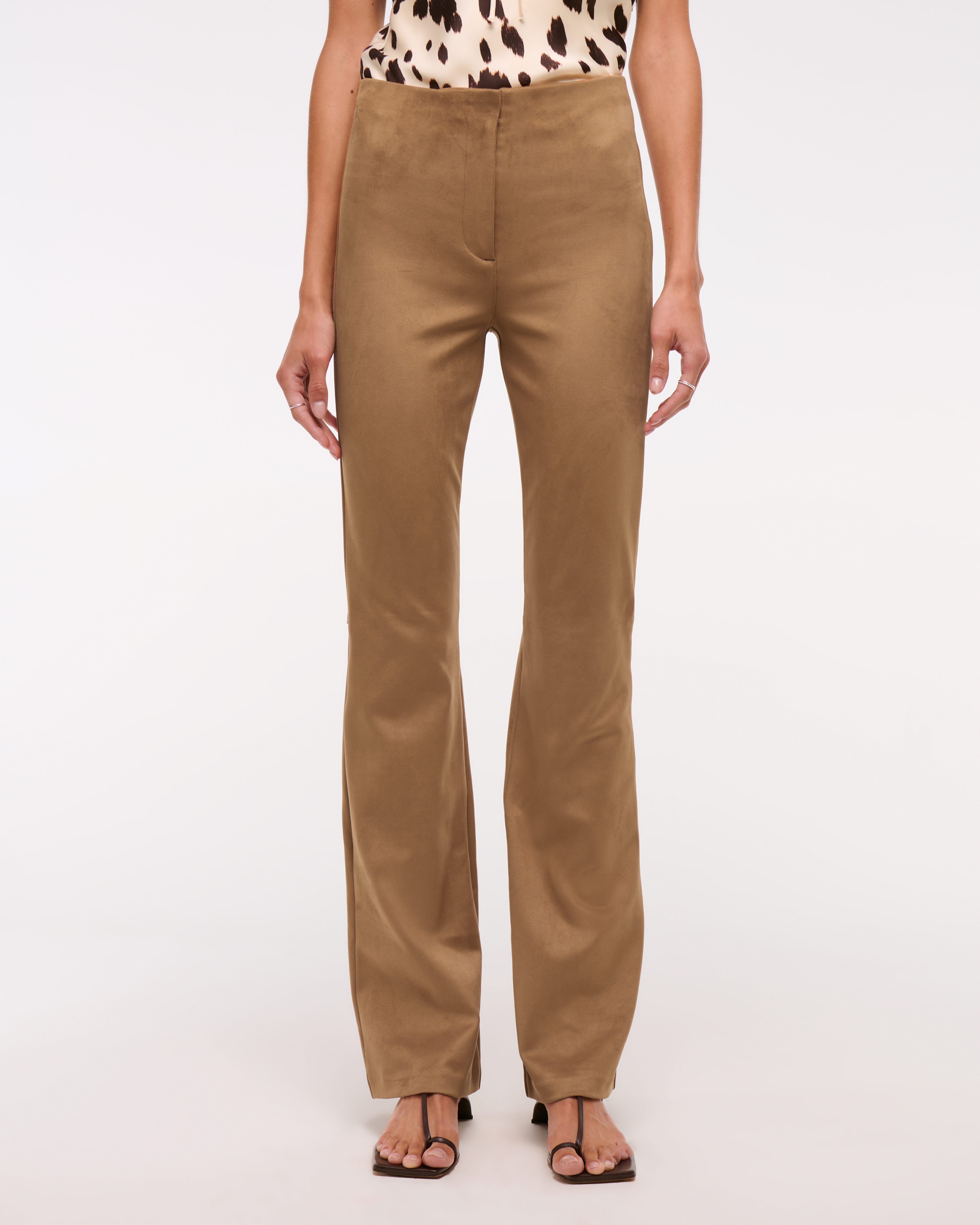Женские ботинки Abercrombie & Fitch High Rise Slim Boot Vegan Suede Pant — фото 3