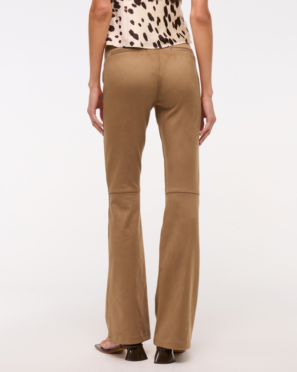High Rise Slim Boot Vegan Suede Pant