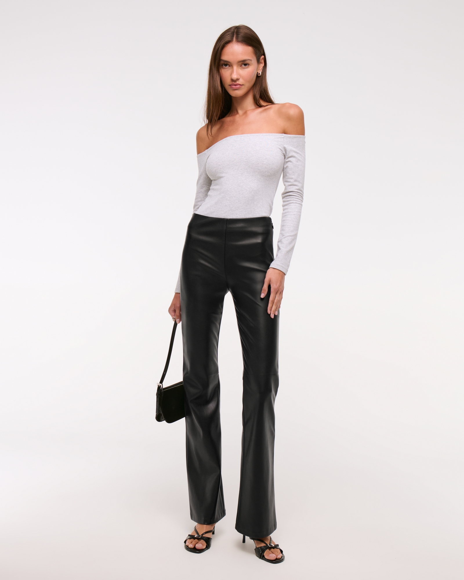 High Rise Slim Boot Vegan Suede Pant