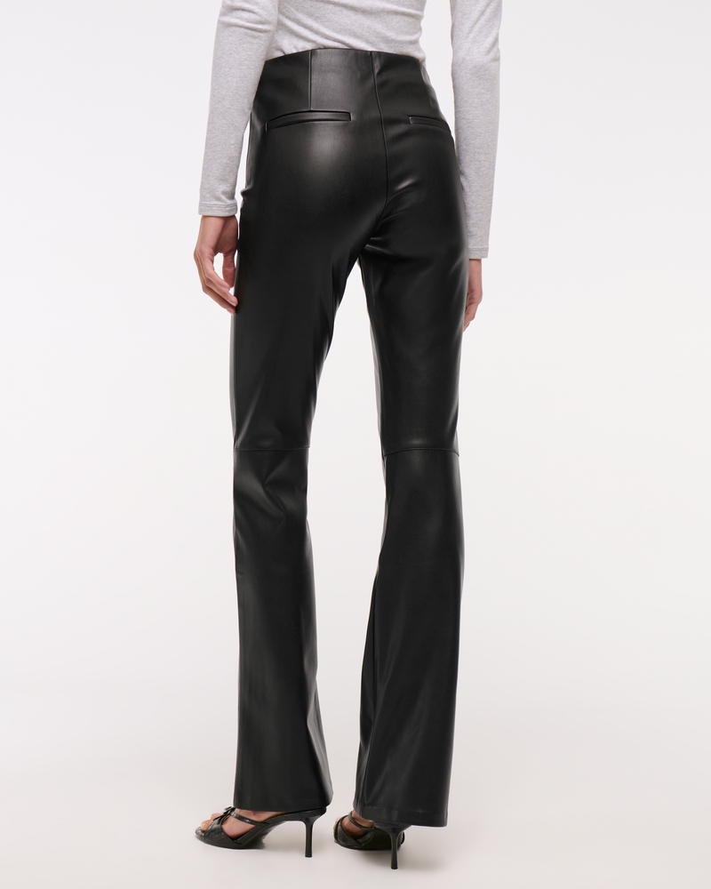 High Rise Slim Boot Vegan Leather Pant