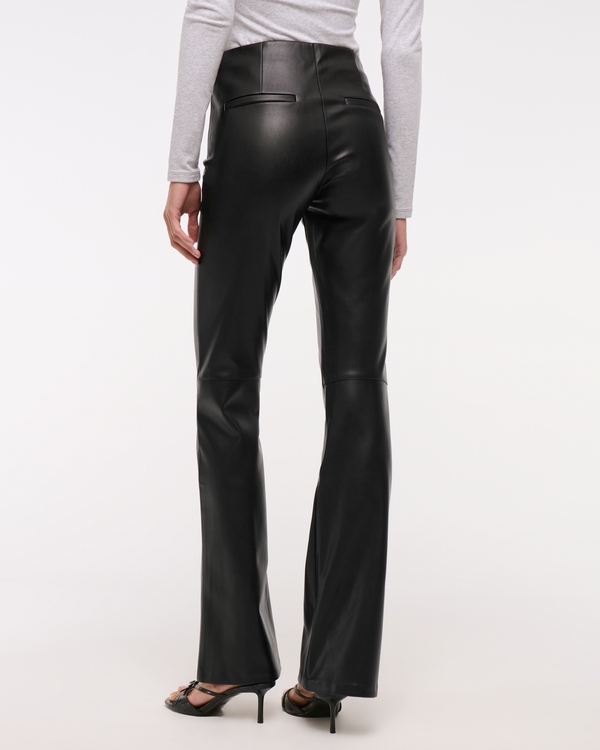 High Rise Slim Boot Vegan Leather Pant