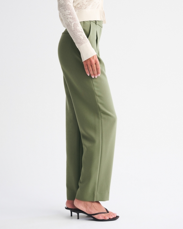 Curve Love A&F Quinn Tailored Straight Pant
