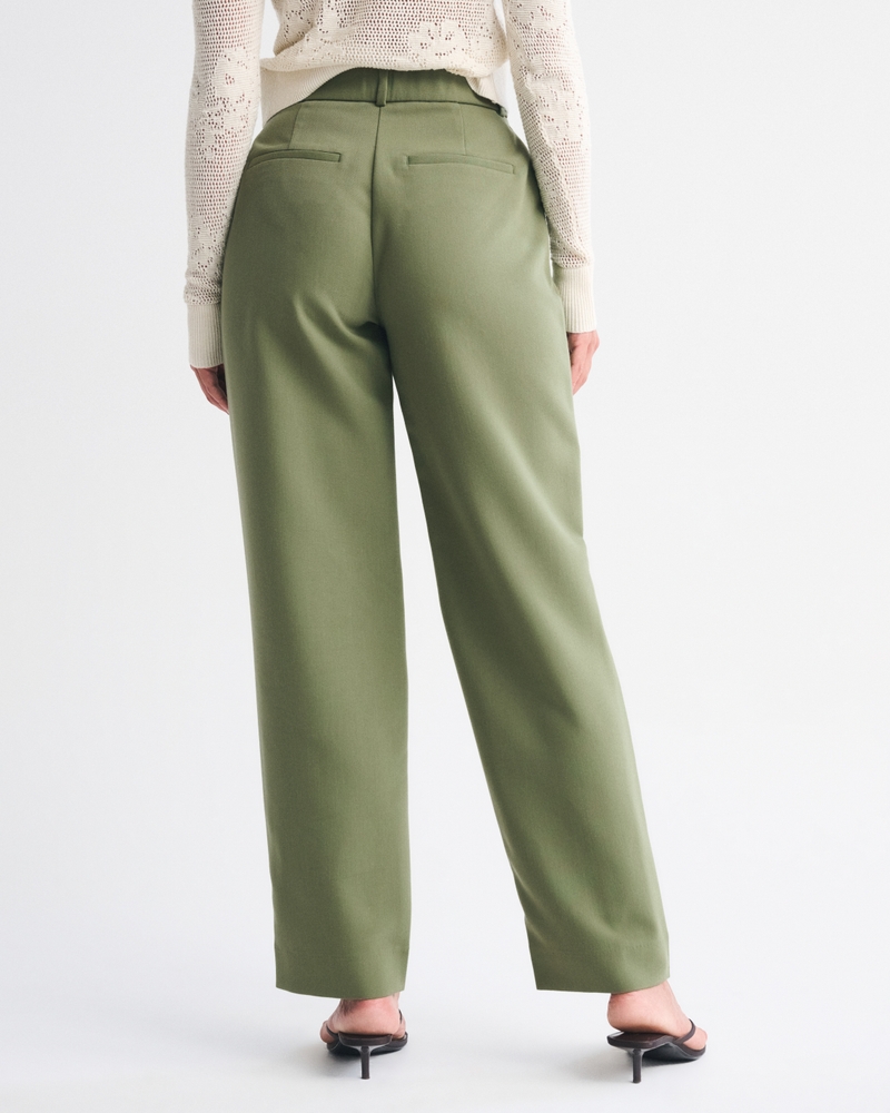 Curve Love A&F Quinn Tailored Straight Pant