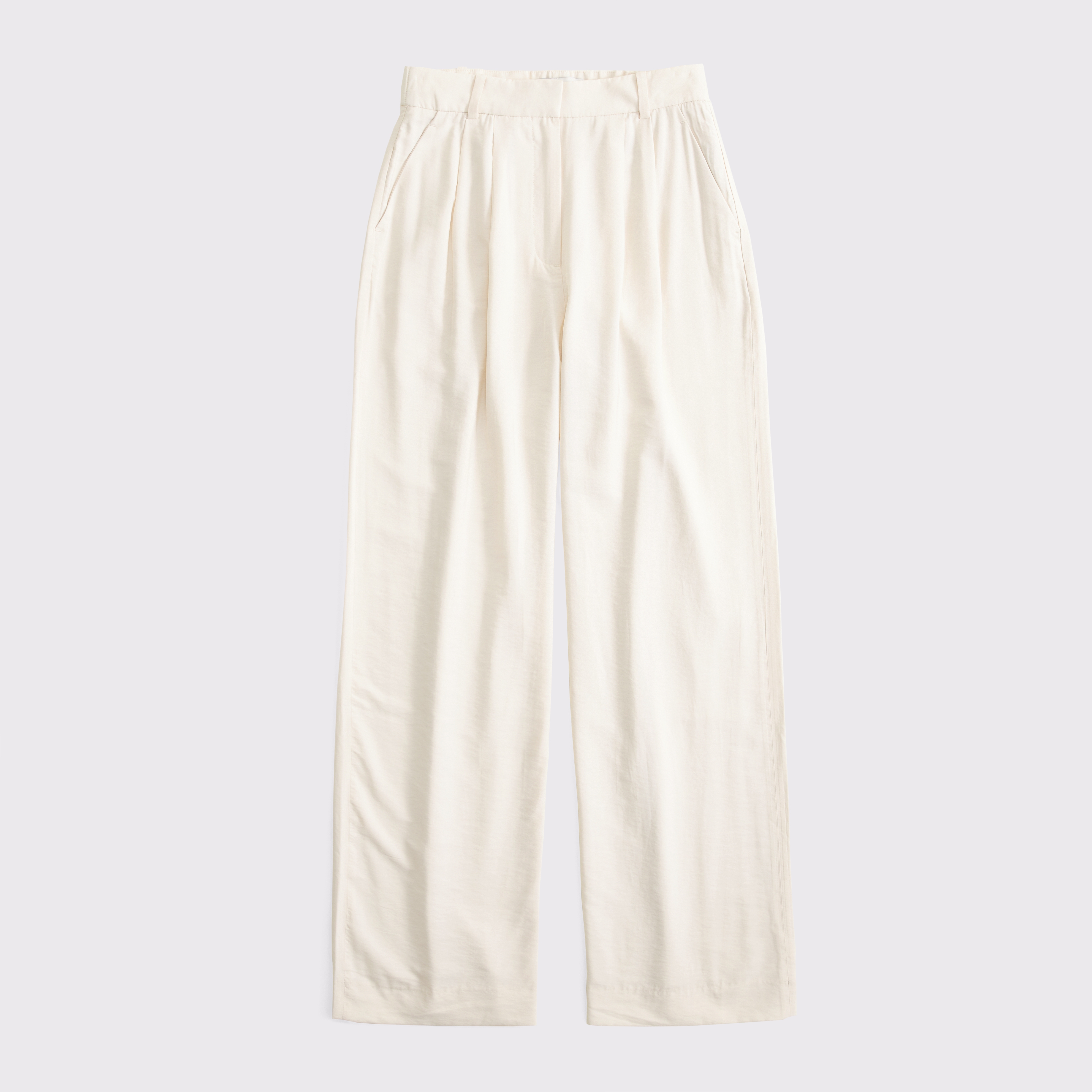 Abercrombie & Fitch Curve Love A&f Sloane Crepe Tailored Wide Leg Pant In Brown