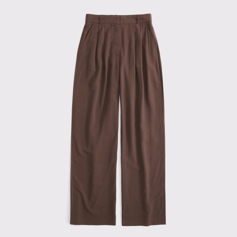 Женские брюки Abercrombie & Fitch Curve Love A&F Sloane Crepe Tailored Wide Leg Pant