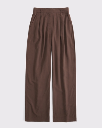 Women's Curve Love A&F Sloane Crepe Tailored Wide Leg Pant | Women's Bottoms | Abercrombie.com