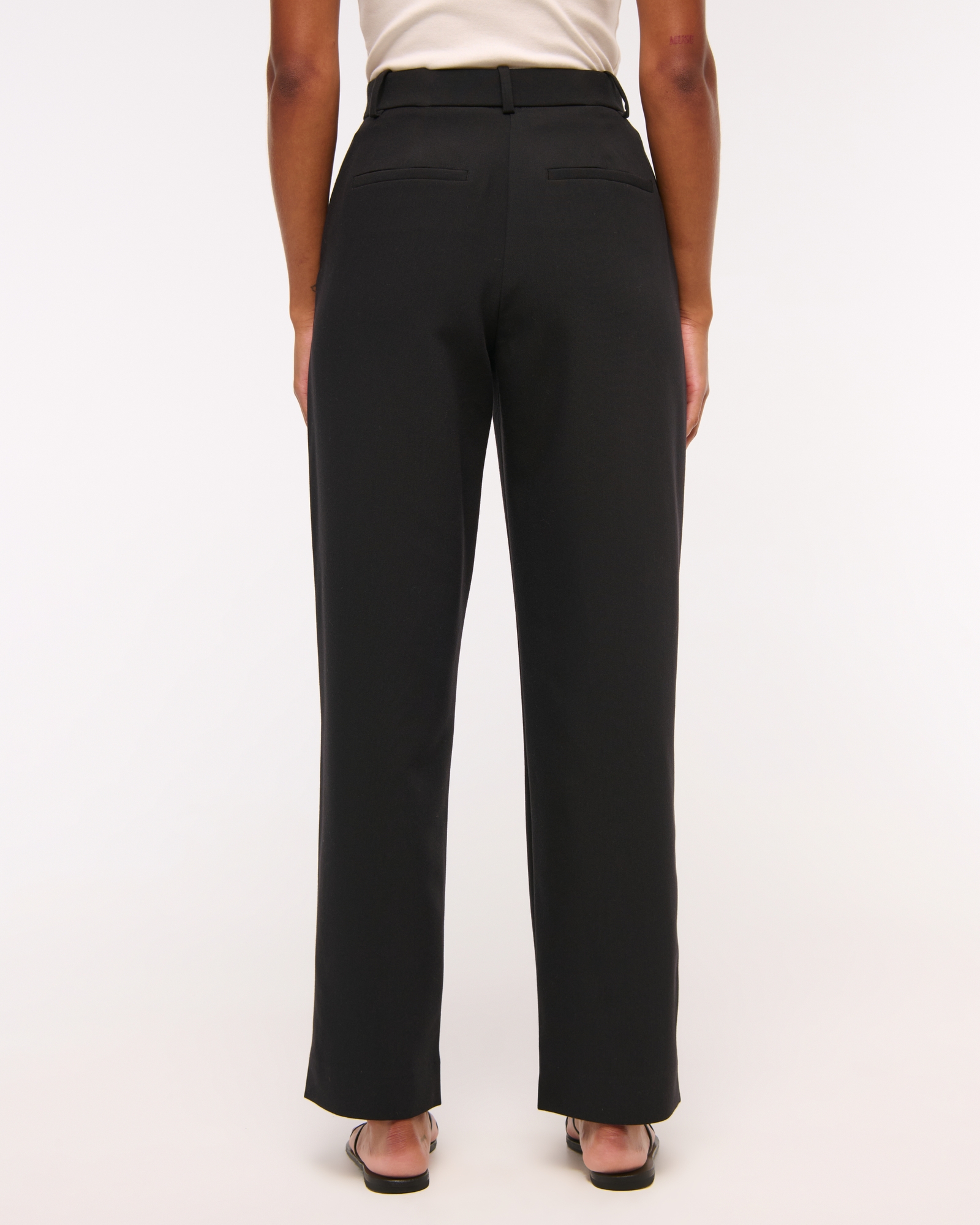 Curve Love A&F Quinn Tailored Straight Pant