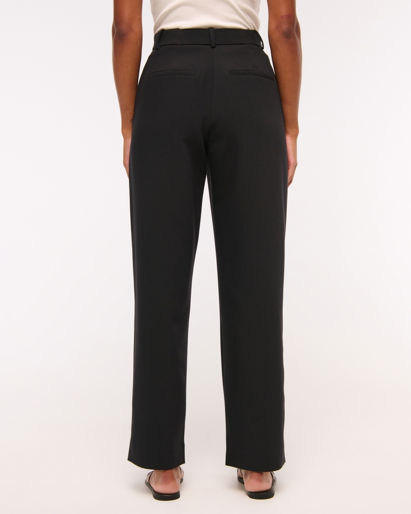 Curve Love A&F Quinn Tailored Straight Pant