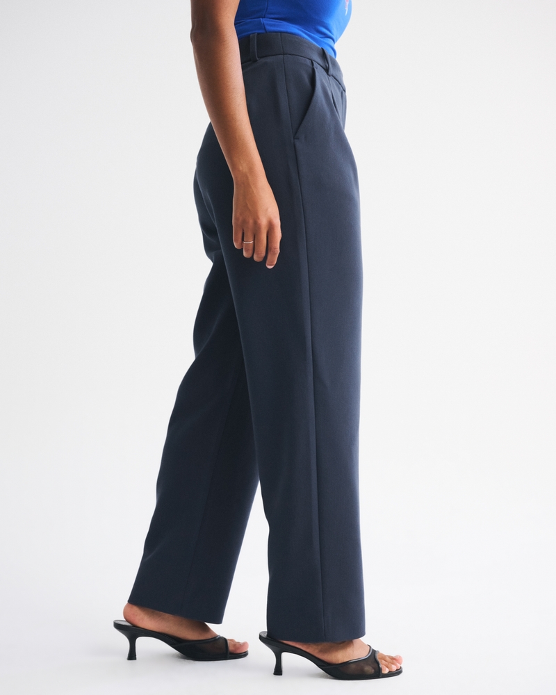 Curve Love A&F Quinn Tailored Straight Pant
