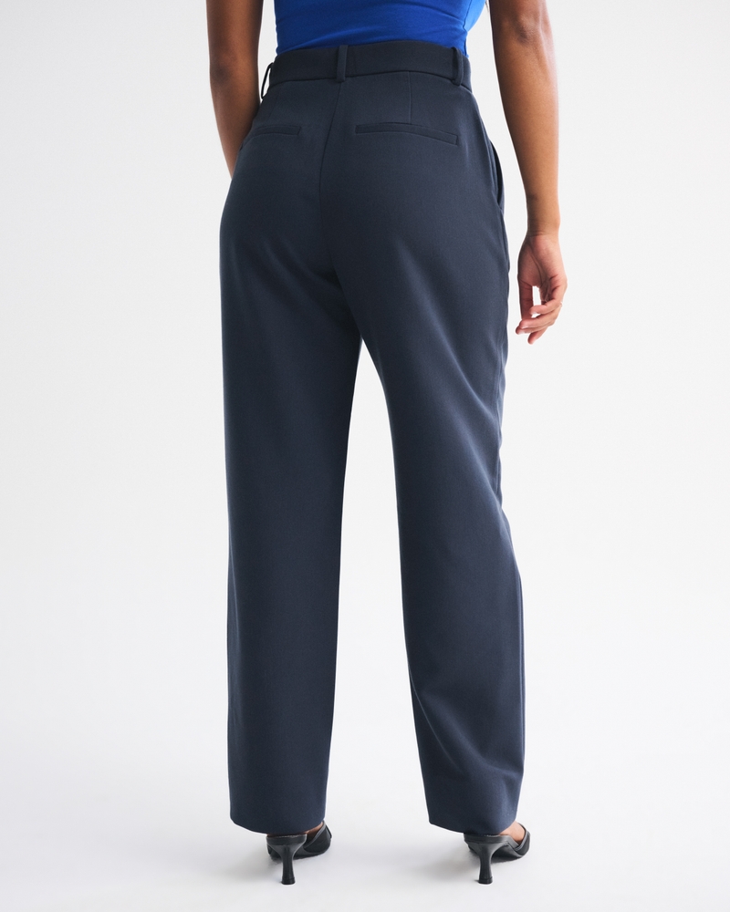 Curve Love A&F Quinn Tailored Straight Pant