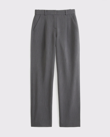 Women's Curve Love A&F Quinn Tailored Straight Pant | Women's New Arrivals | Abercrombie.com