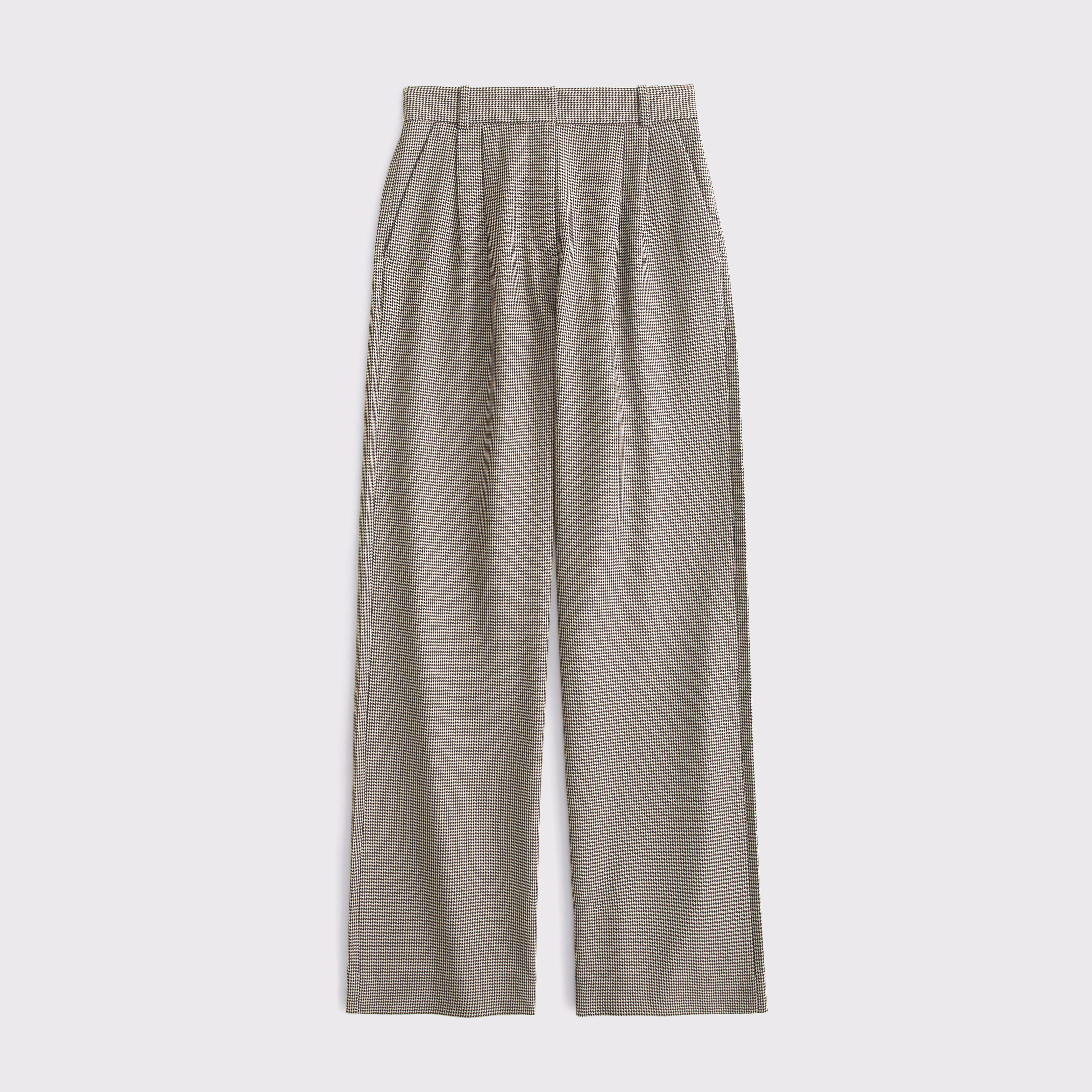 Abercrombie & Fitch A&f Sloane Tailored Wide Leg Pant In Brown