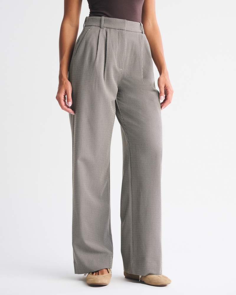 Curve Love A&F Sloane Tailored Wide Leg Pant