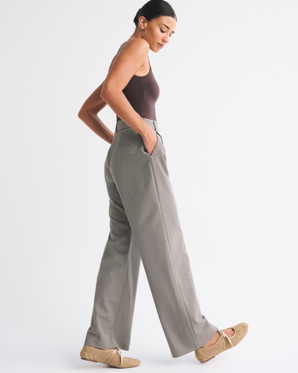 Curve Love A&F Sloane Tailored Wide Leg Pant