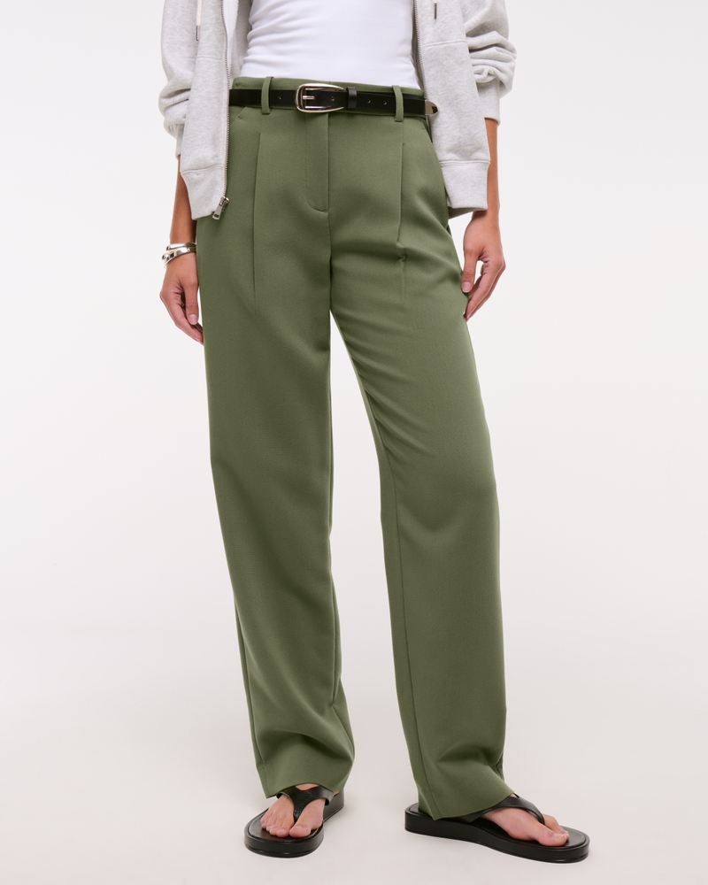 A&F Quinn Tailored Straight Pant