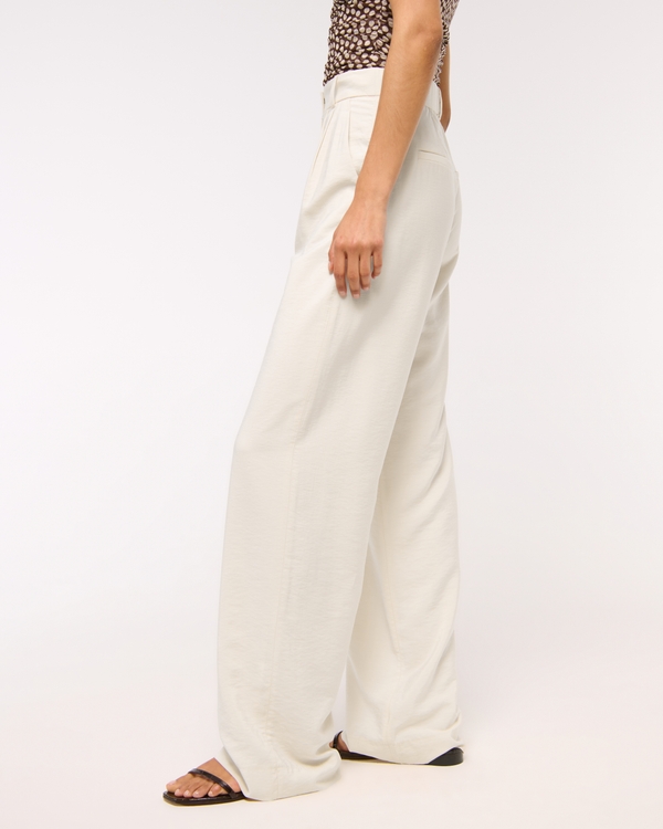 A&F Sloane Crepe Tailored Wide Leg Pant