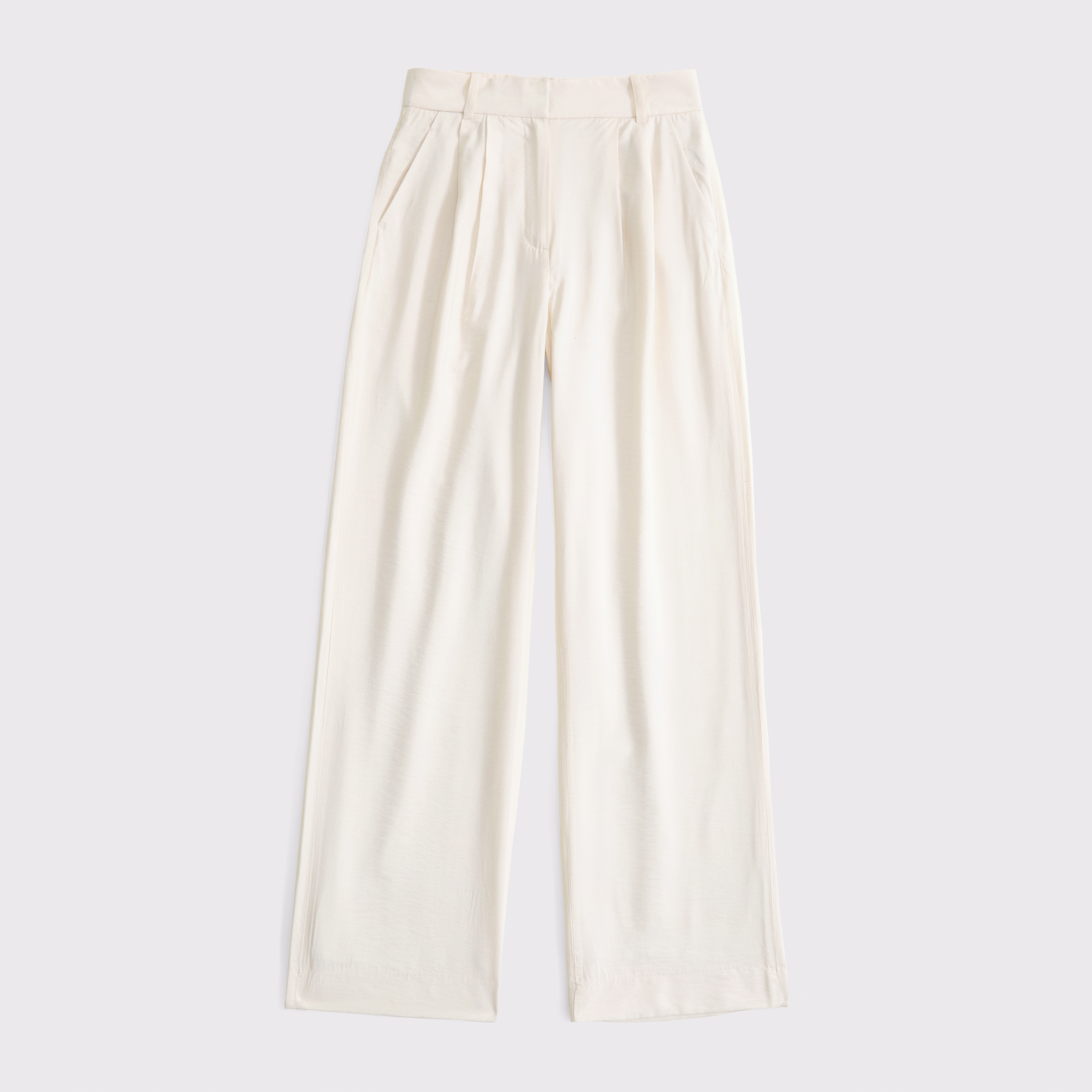 Abercrombie & Fitch A&f Sloane Crepe Tailored Wide Leg Pant In Brown