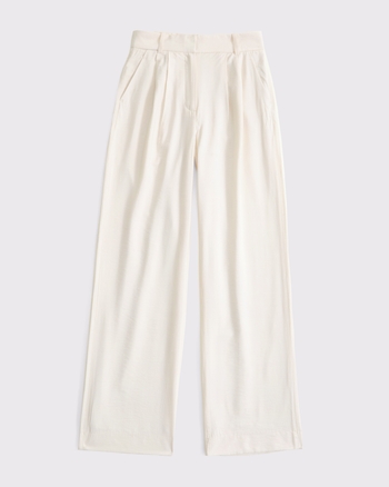 A&F Sloane Crepe Tailored Wide Leg Pant