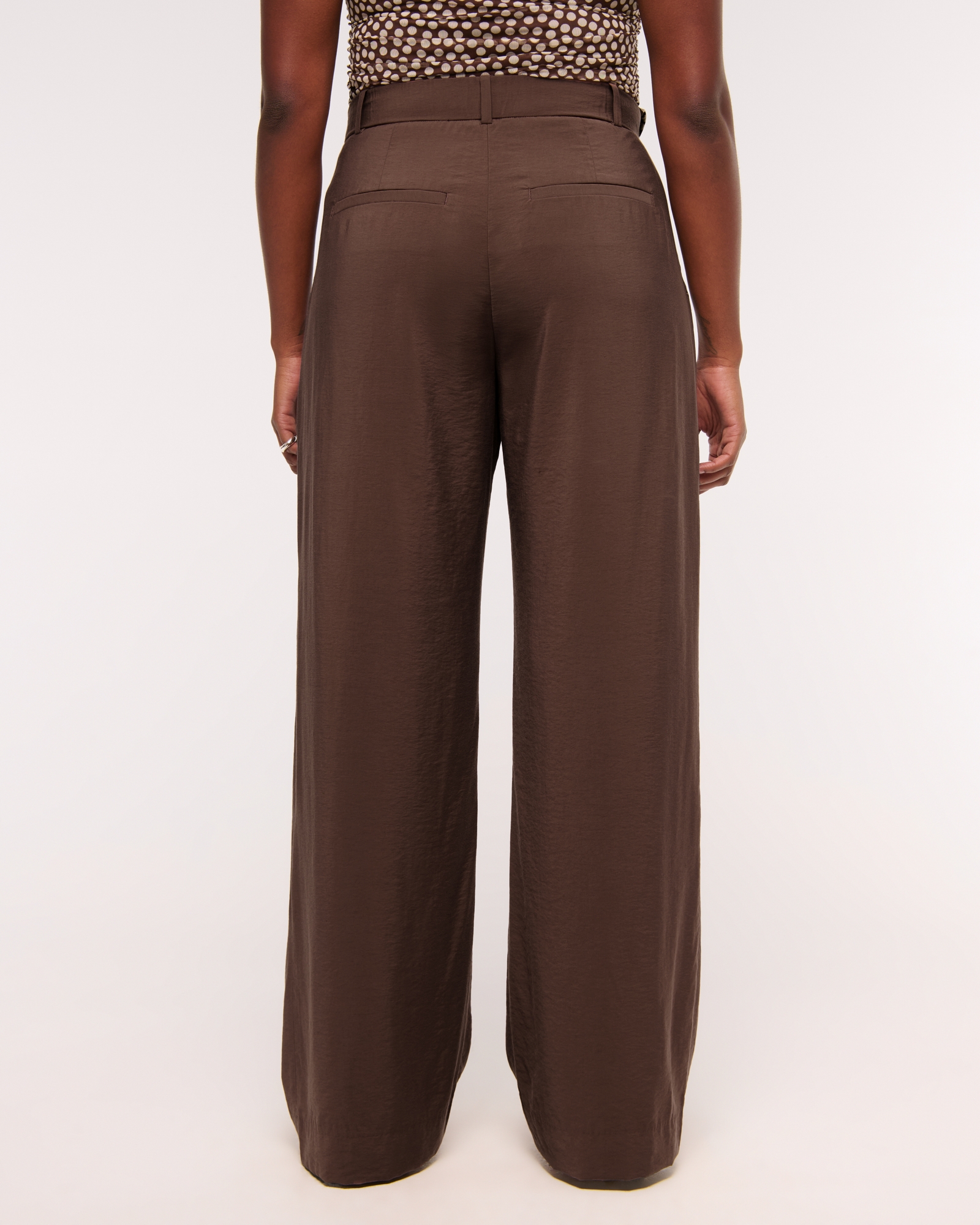 A&F Sloane Crepe Tailored Wide Leg Pant