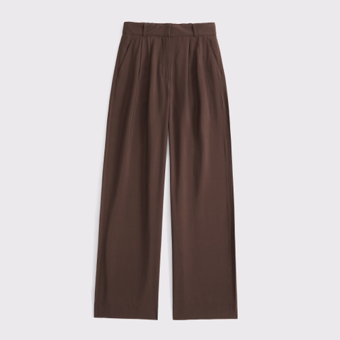 Женские брюки Abercrombie & Fitch A&F Sloane Crepe Tailored Wide Leg Pant