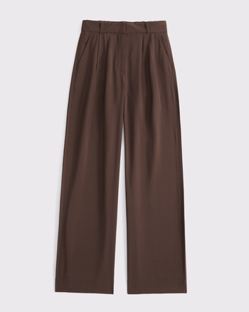 A&F Sloane Crepe Tailored Wide Leg Pant