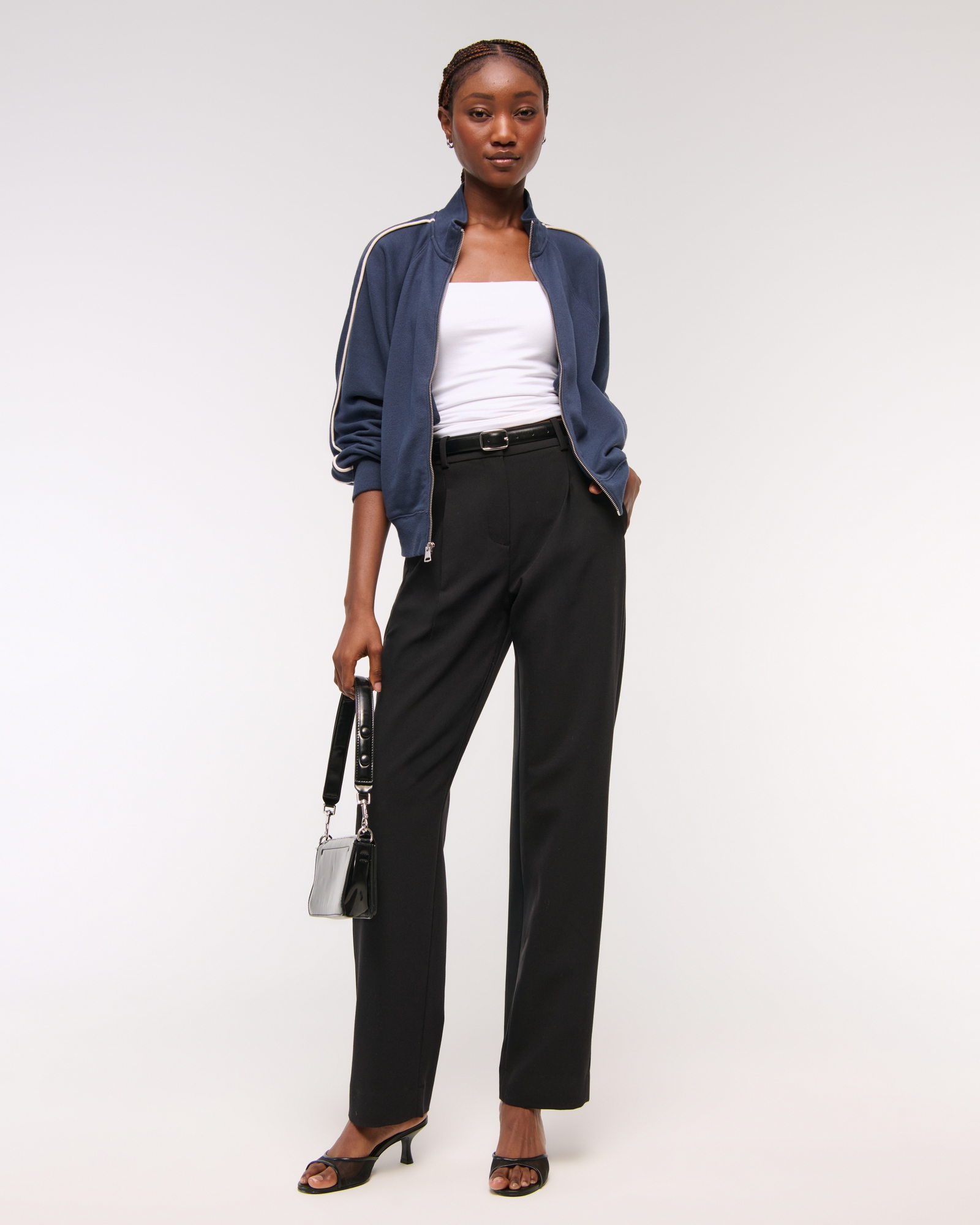 A&F Quinn Tailored Straight Pant
