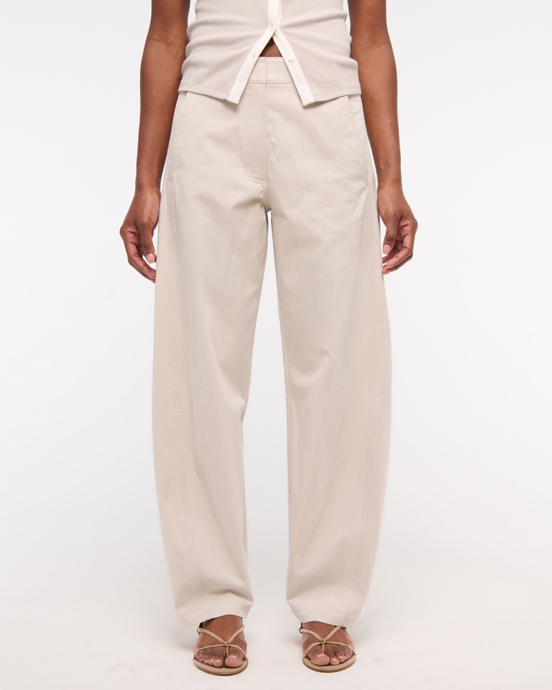 Mid Rise Barrel Pant