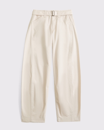 Belted Barrel Pant