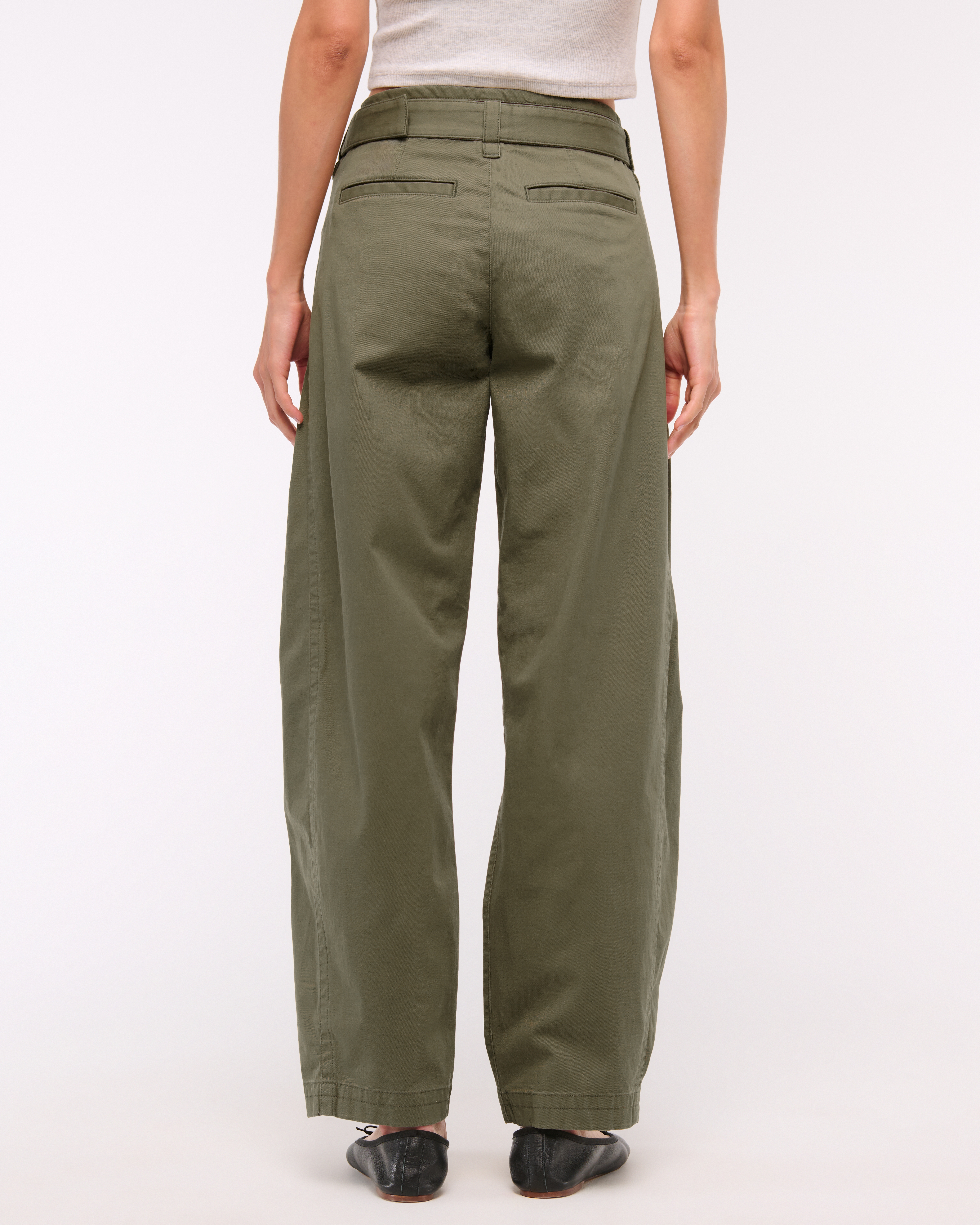 Women's Belted Barrel Pant | Women's Clearance | Abercrombie.com