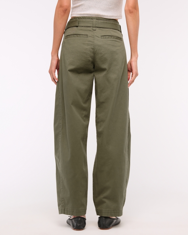 Belted Barrel Pant