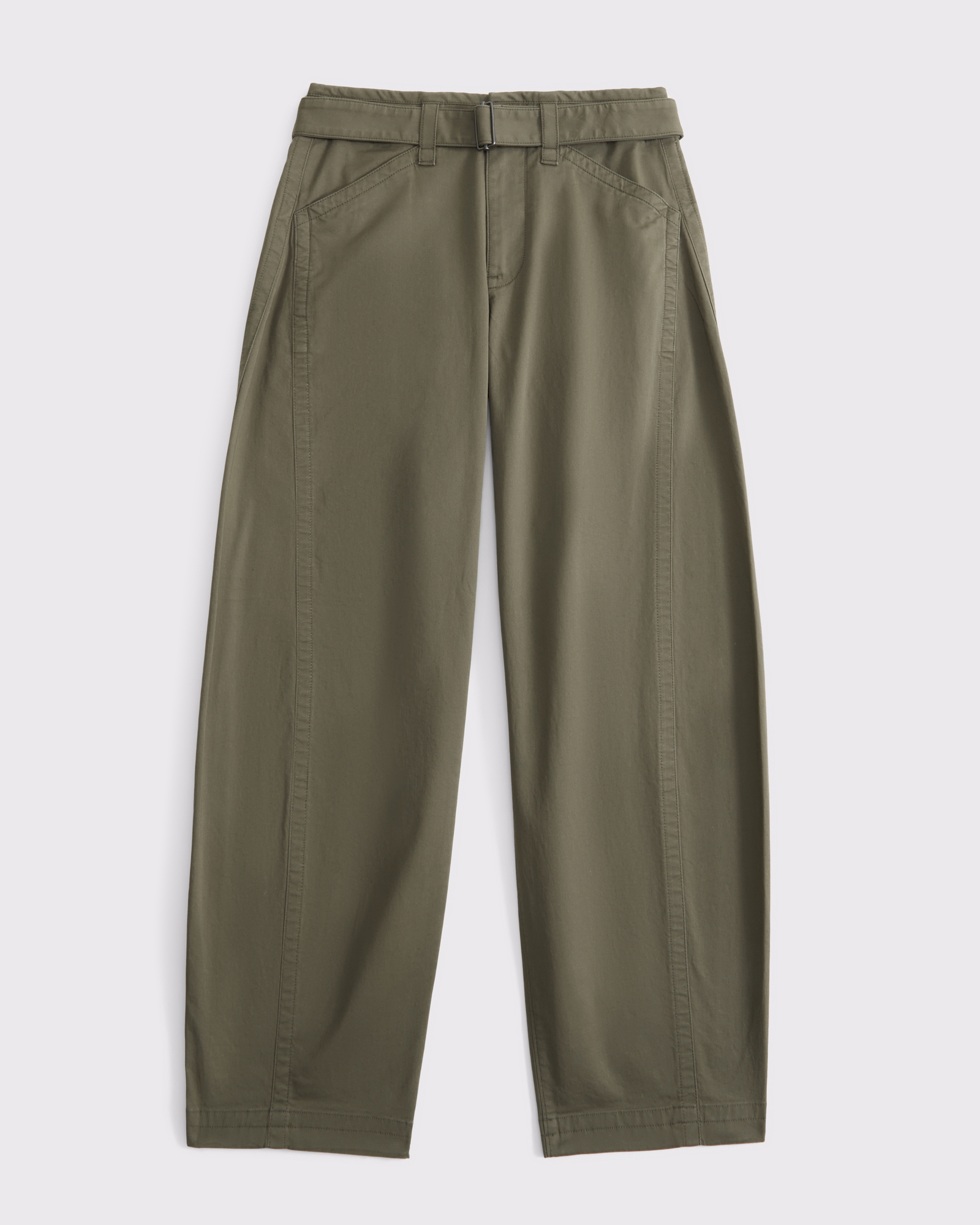 Belted Barrel Pant