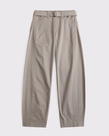 Belted Barrel Pant