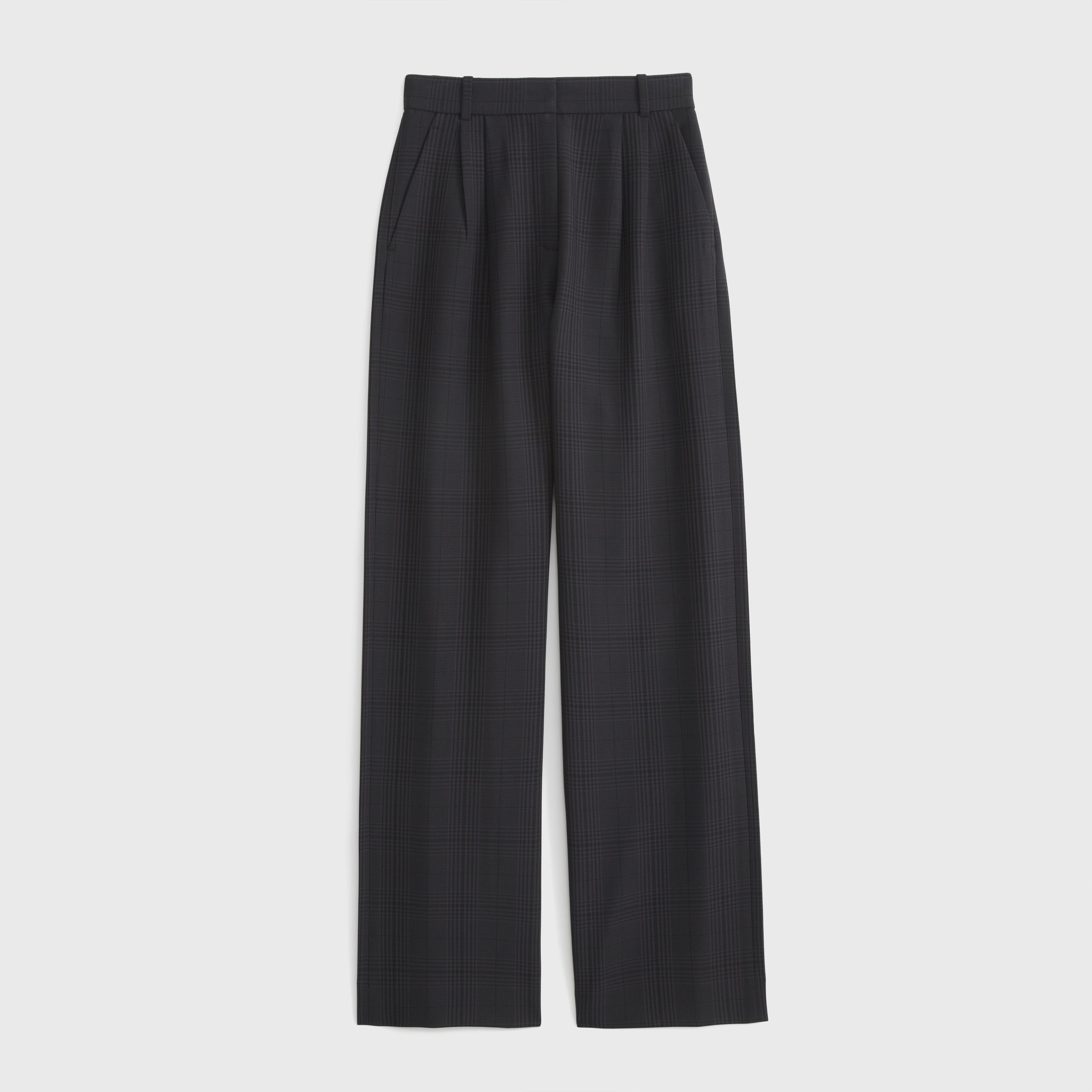 Abercrombie & Fitch Curve Love A&f Sloane Tailored Wide Leg Pant In Black