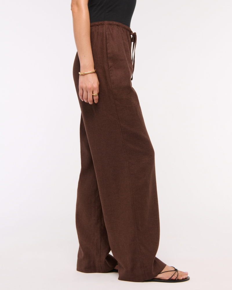 Linen-Blend Pull-On Pant