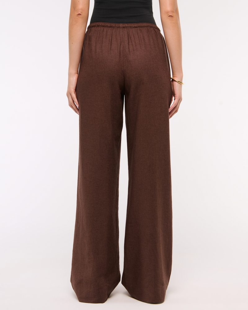 Linen-Blend Pull-On Pant