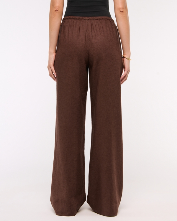 Linen-Blend Pull-On Pant