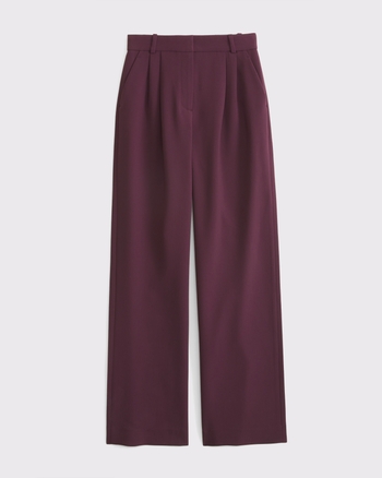 Curve Love A&F Sloane Tailored Wide Leg Pant