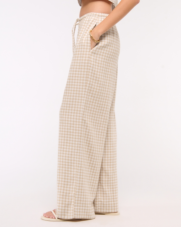 Linen-Blend Pull-On Pant