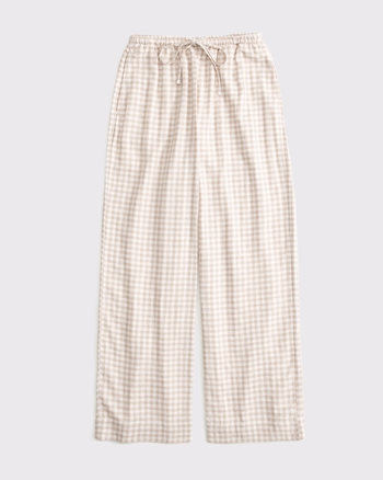 Linen-Blend Pull-On Pant