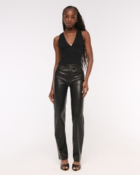 Women's High Rise 90s Relaxed Vegan Leather Pant | Women's