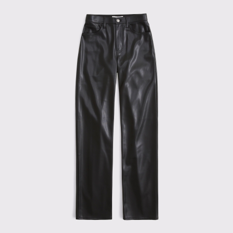 Женские брюки Abercrombie & Fitch High Rise 90s Relaxed Vegan Leather Pant