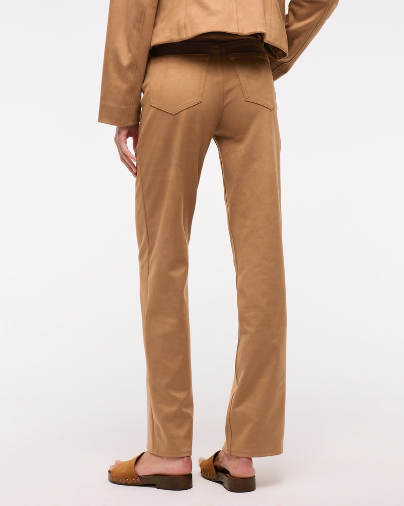 High Rise 90s Relaxed Vegan Suede Pant
