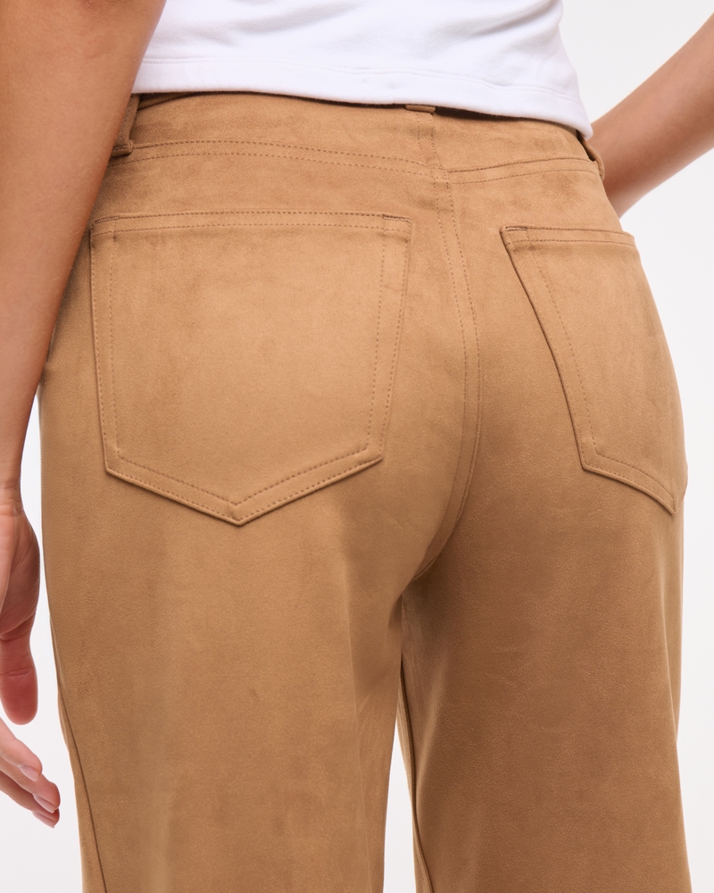High Rise 90s Relaxed Vegan Suede Pant