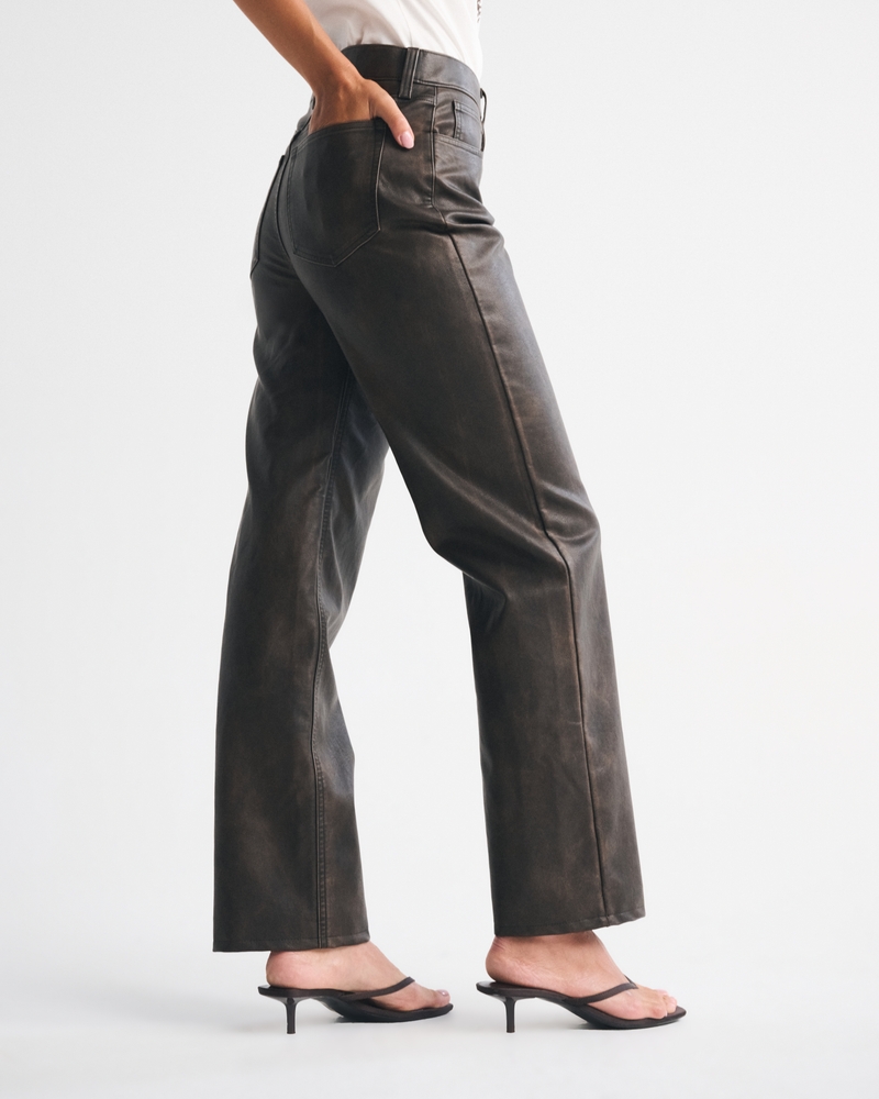 Curve Love High Rise 90s Relaxed Vegan Leather Pant