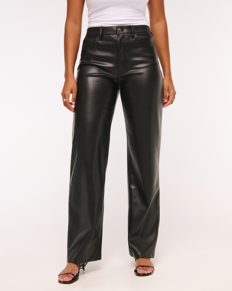 Curve Love Vegan Leather 90s Relaxed Pant