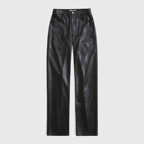 Женские брюки Abercrombie & Fitch Curve Love High Rise 90s Relaxed Vegan Leather Pant