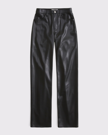Curve Love High Rise 90s Relaxed Vegan Leather Pant