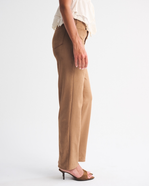 Curve Love High Rise 90s Relaxed Vegan Suede Pant