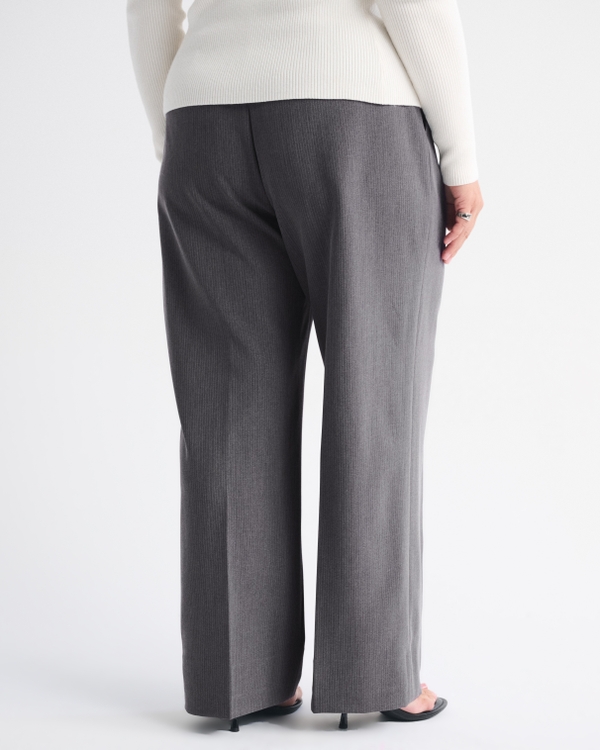 Curve Love A&F Sloane Tailored Hardware Wide Leg Pant
